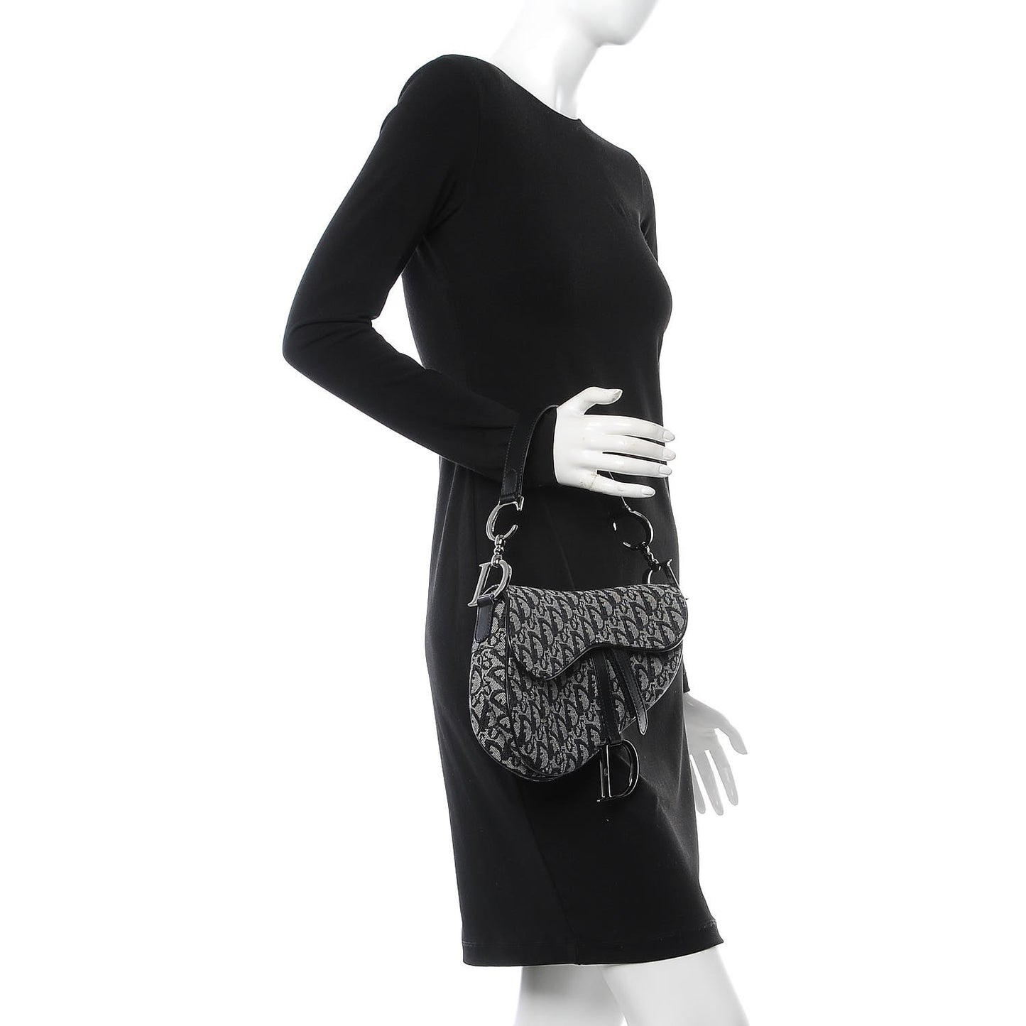 Monogram Saddle Bag Black