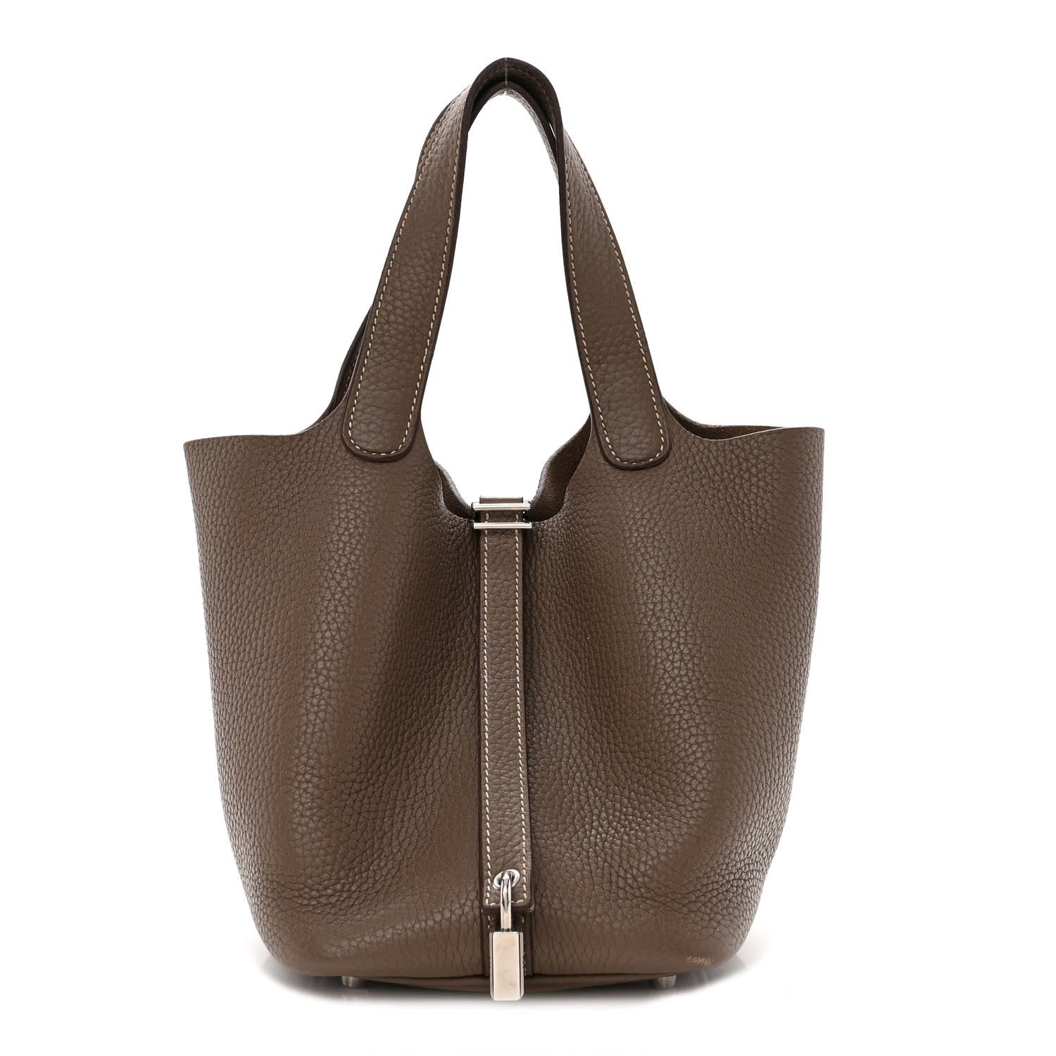 Hermes Taurillon Clemence Picotin Lock 18 PM Etoupe 1 of 12