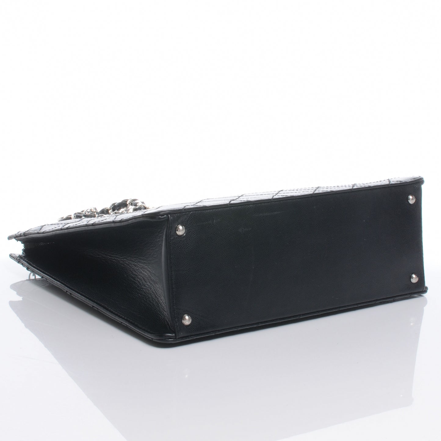 Caviar Quilted Shoulder Bag Black