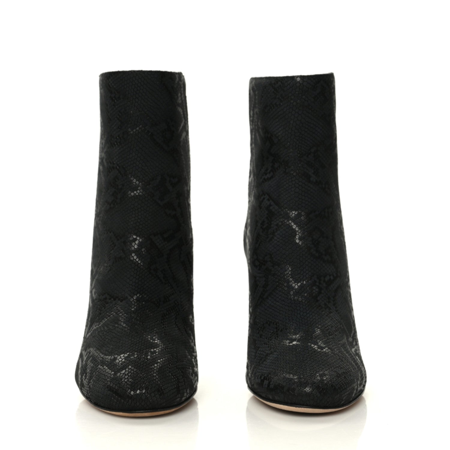 Jimmy Choo Snakeskin Printed Ankle Boots 35 Black 2 of 6