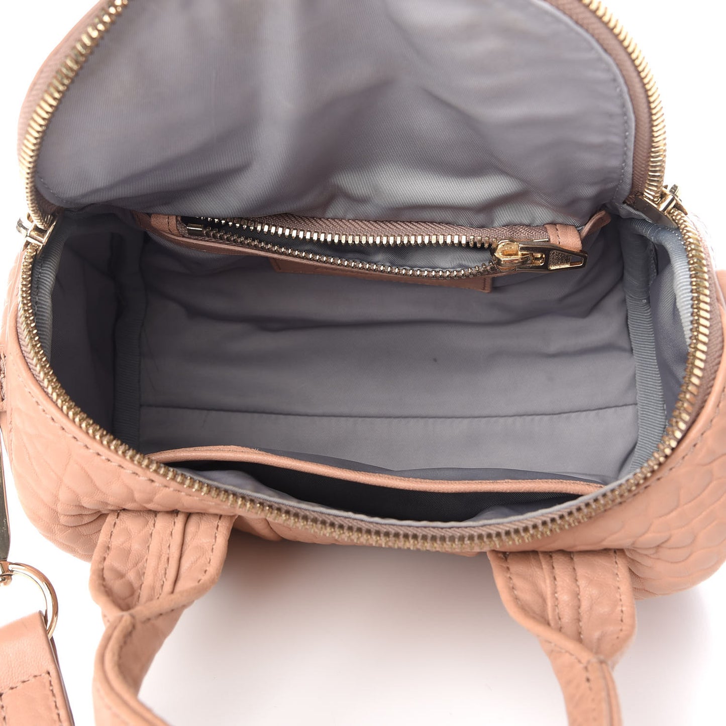 Pebbled Lambskin Mini Rockie Truffle Gold Hardware
