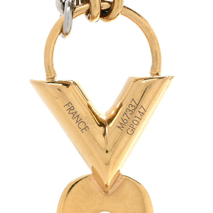 Louis Vuitton Metal Long Fringe Necklace Gold 6 of 7