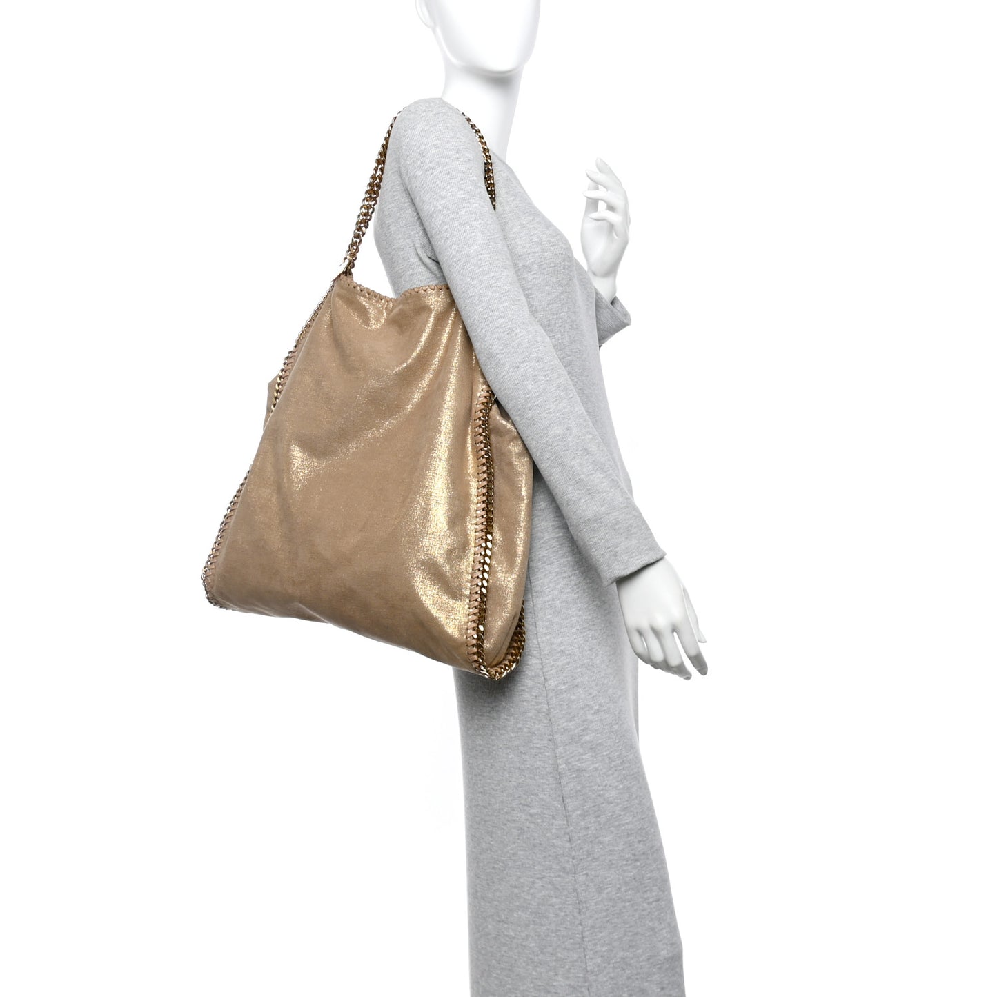 Shaggy Deer Falabella Big Tote Gold