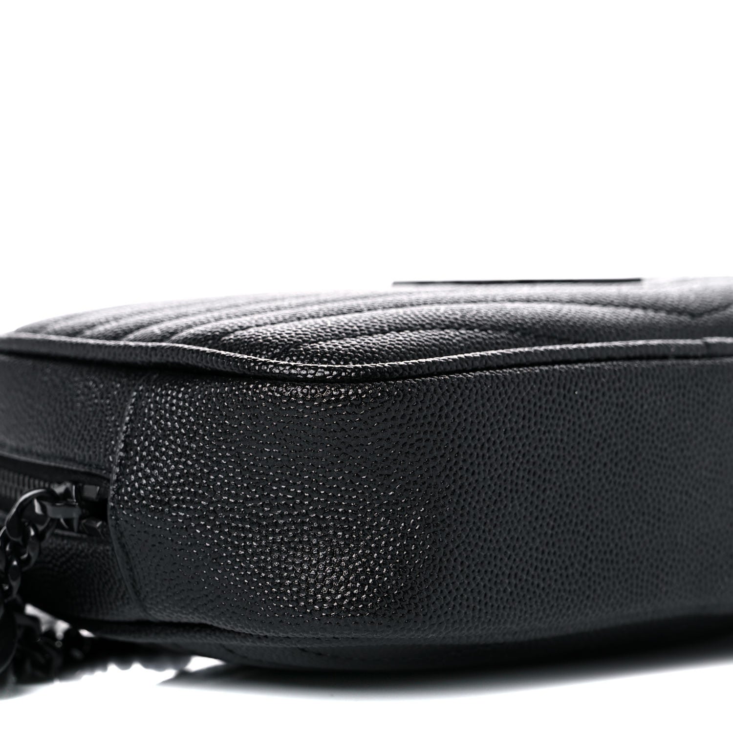 Saint Laurent Grain De Poudre Matelasse Monogram Mini Lou Camera Bag Black 8 of 9
