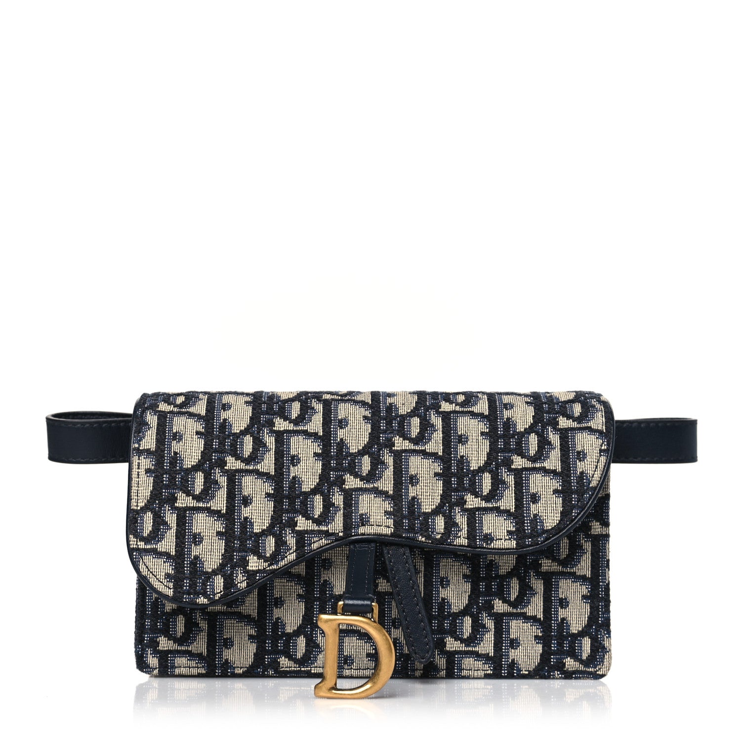 Christian Dior Oblique Saddle Belt Bag Blue 1 of 10