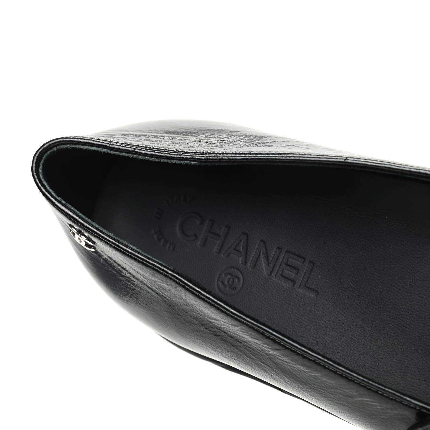 Chanel Calfskin Mary Jane Strap Pumps 40.5 Black 6 of 7