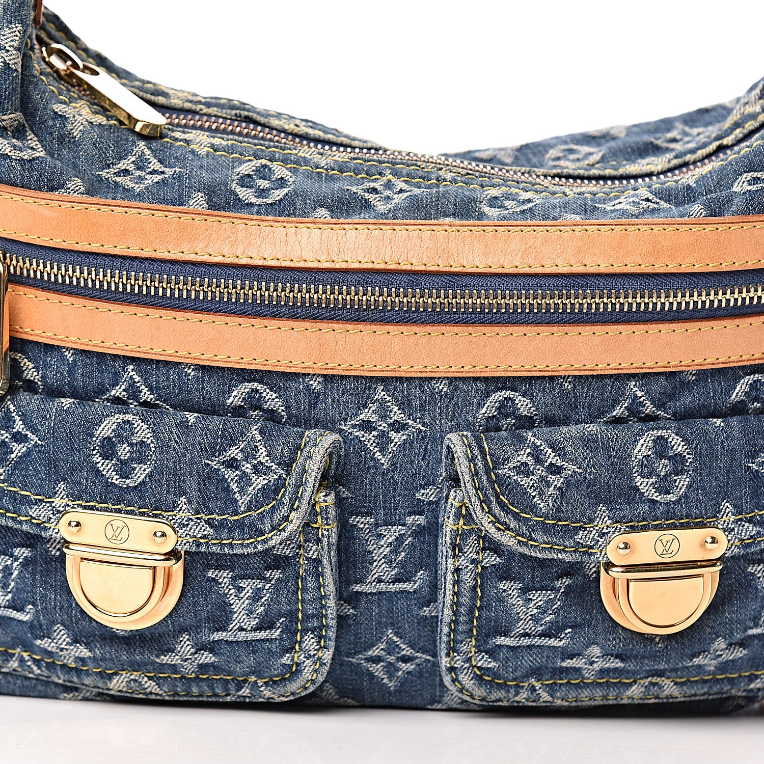 Louis Vuitton Monogram Denim Baggy PM Blue 13 of 13