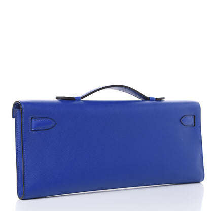 Hermes Swift Kelly Cut Clutch Pochette Bleu Electrique 3 of 11