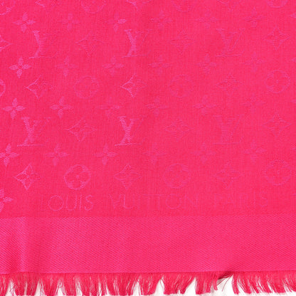 Louis Vuitton Silk Wool Monogram Classic Shawl Pink 2 of 4