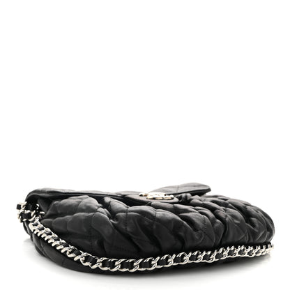 Chanel Washed Lambskin Quilted Medium Chain Around Messenger Black 4 of 11