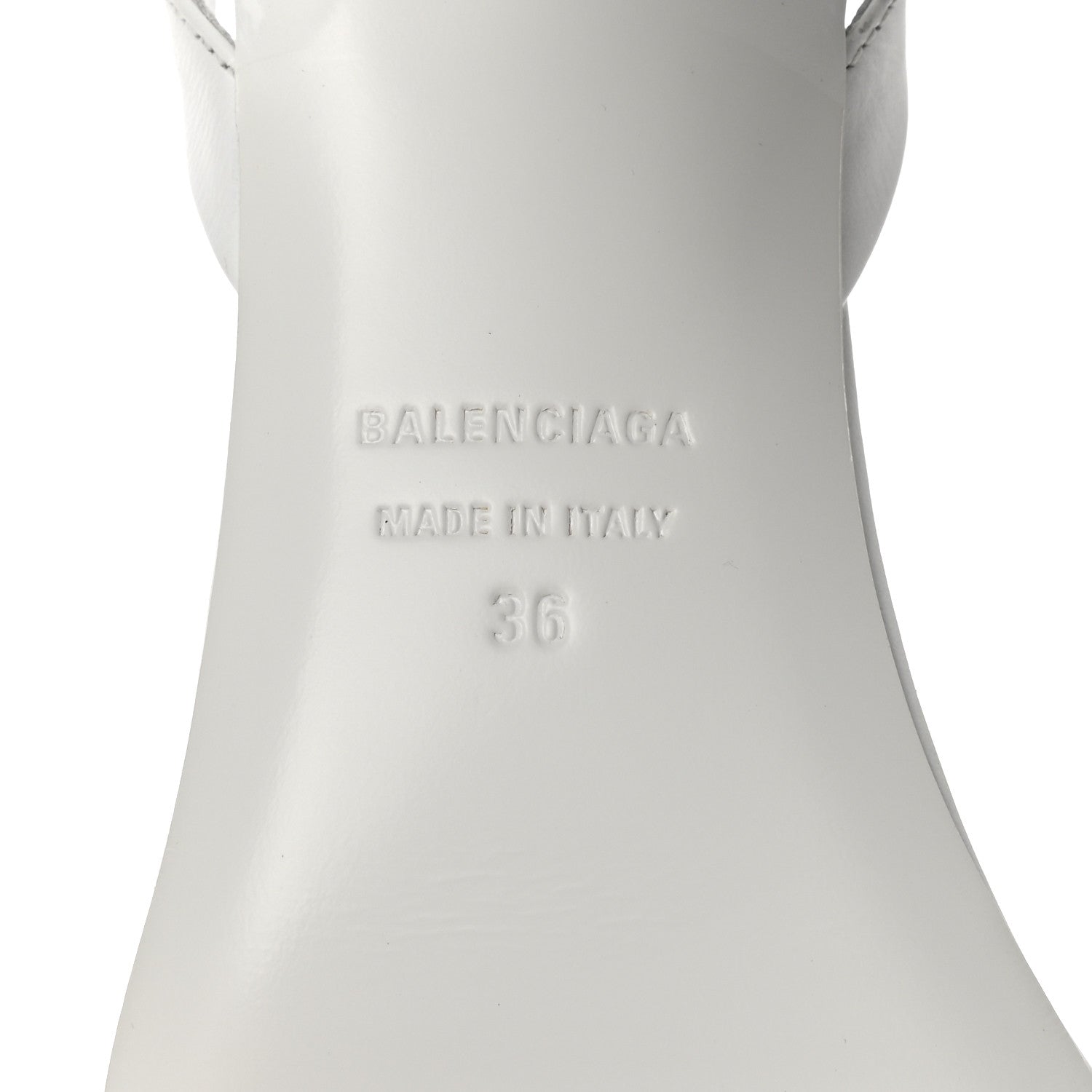 Balenciaga Smooth Calfskin Moon Square Toe 90mm Sandals 36 Optical White 6 of 10