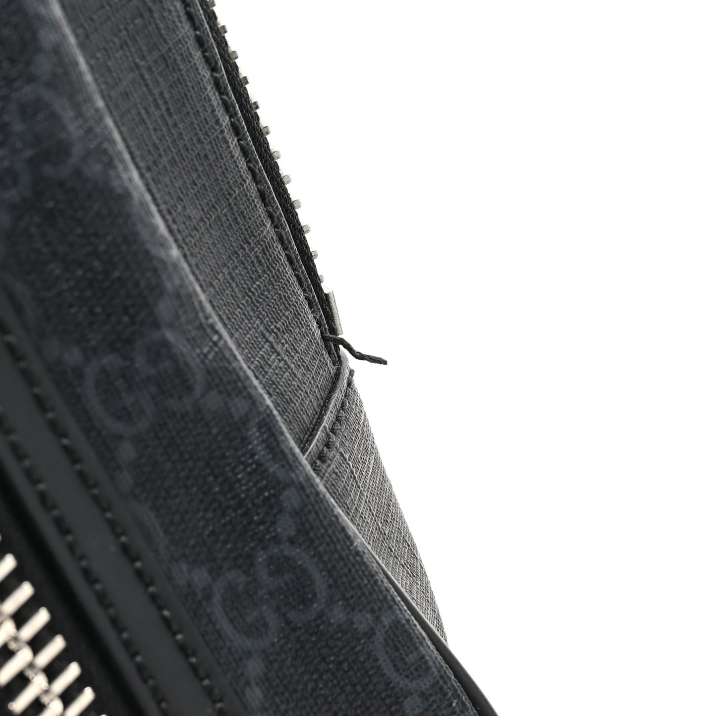 GG Supreme Monogram Web Belt Bag Black Grey