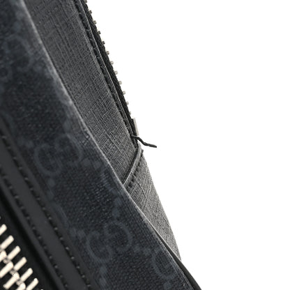 Gucci GG Supreme Monogram Web Belt Bag Black Grey 10 of 11