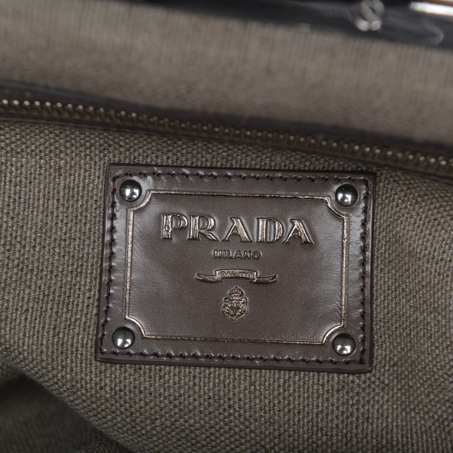 Prada Canvas Mistolino Medium Crystal Cluster Frame Bag Naturale 7 of 11