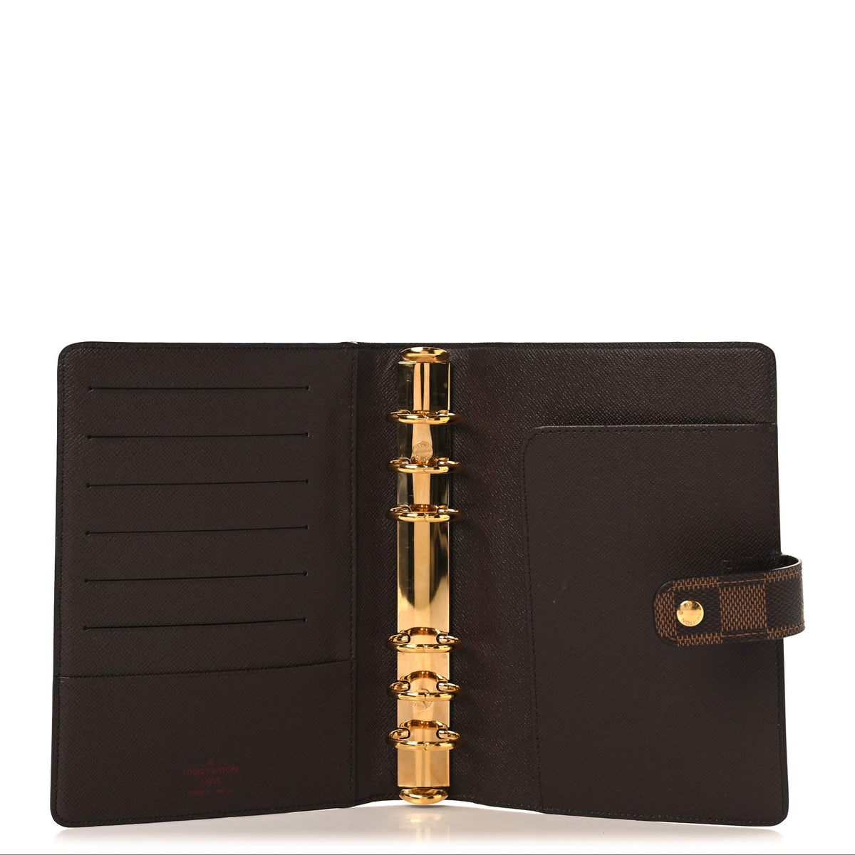 Damier Ebene Medium Ring Agenda Cover