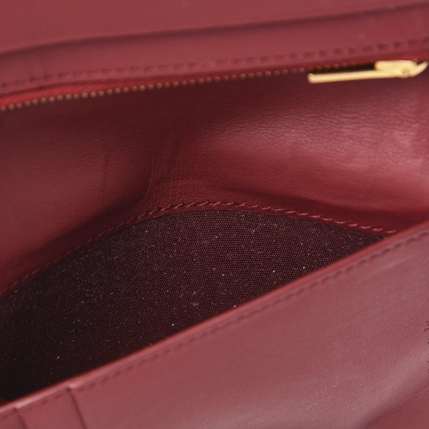 Smooth Lambskin Frame Coin Card Purse Burgundy
