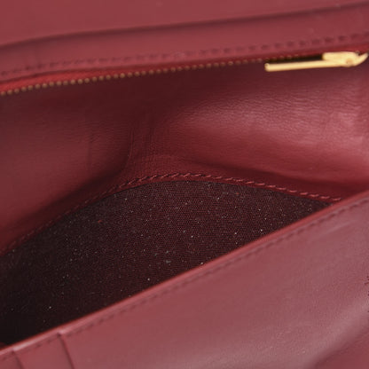 Celine Smooth Lambskin Frame Coin Card Purse Burgundy 7 of 7