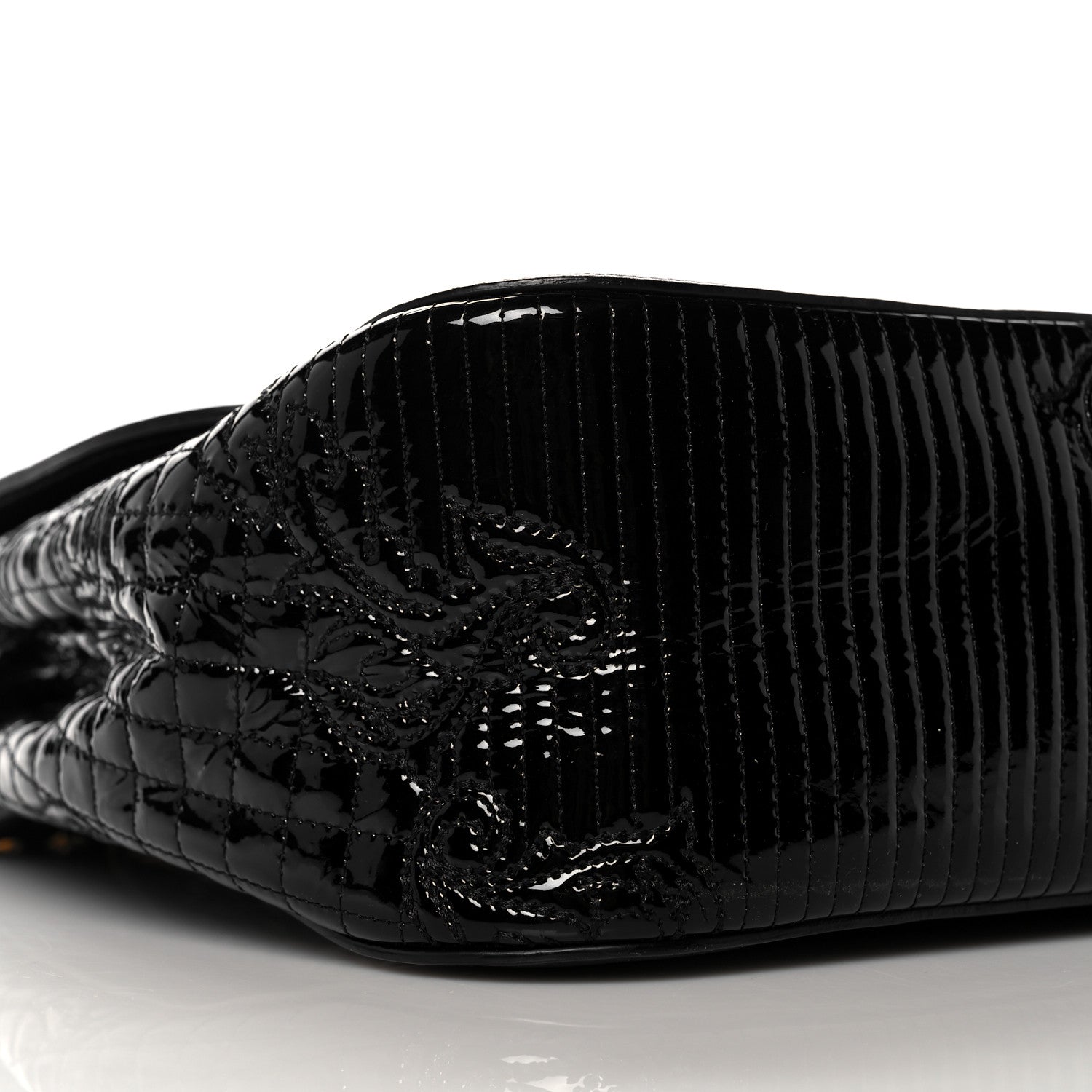 Versace Patent Micro Vanitas Shoulder Bag Black 9 of 13