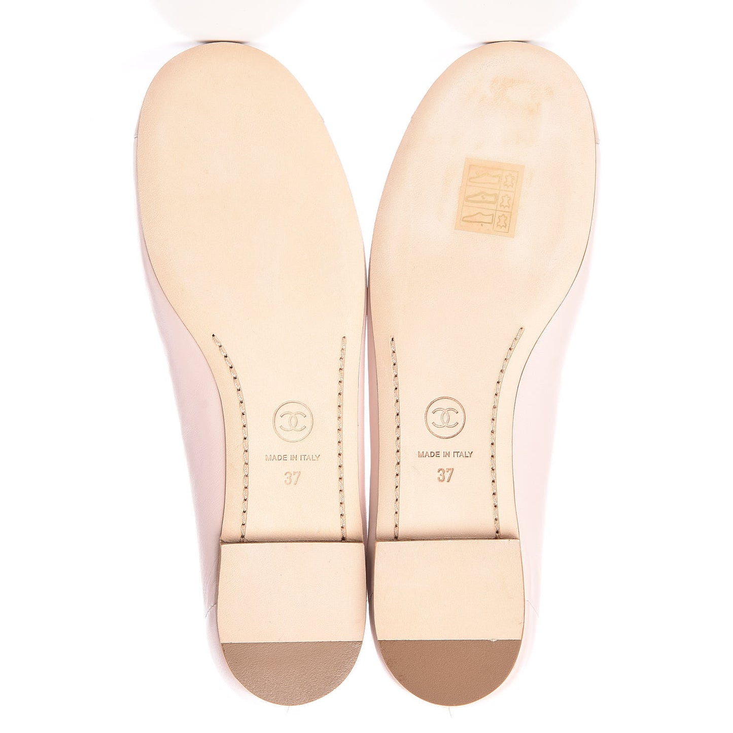 Lambskin Patent Cap Toe CC Ballerina Flats 37 Rose Clair