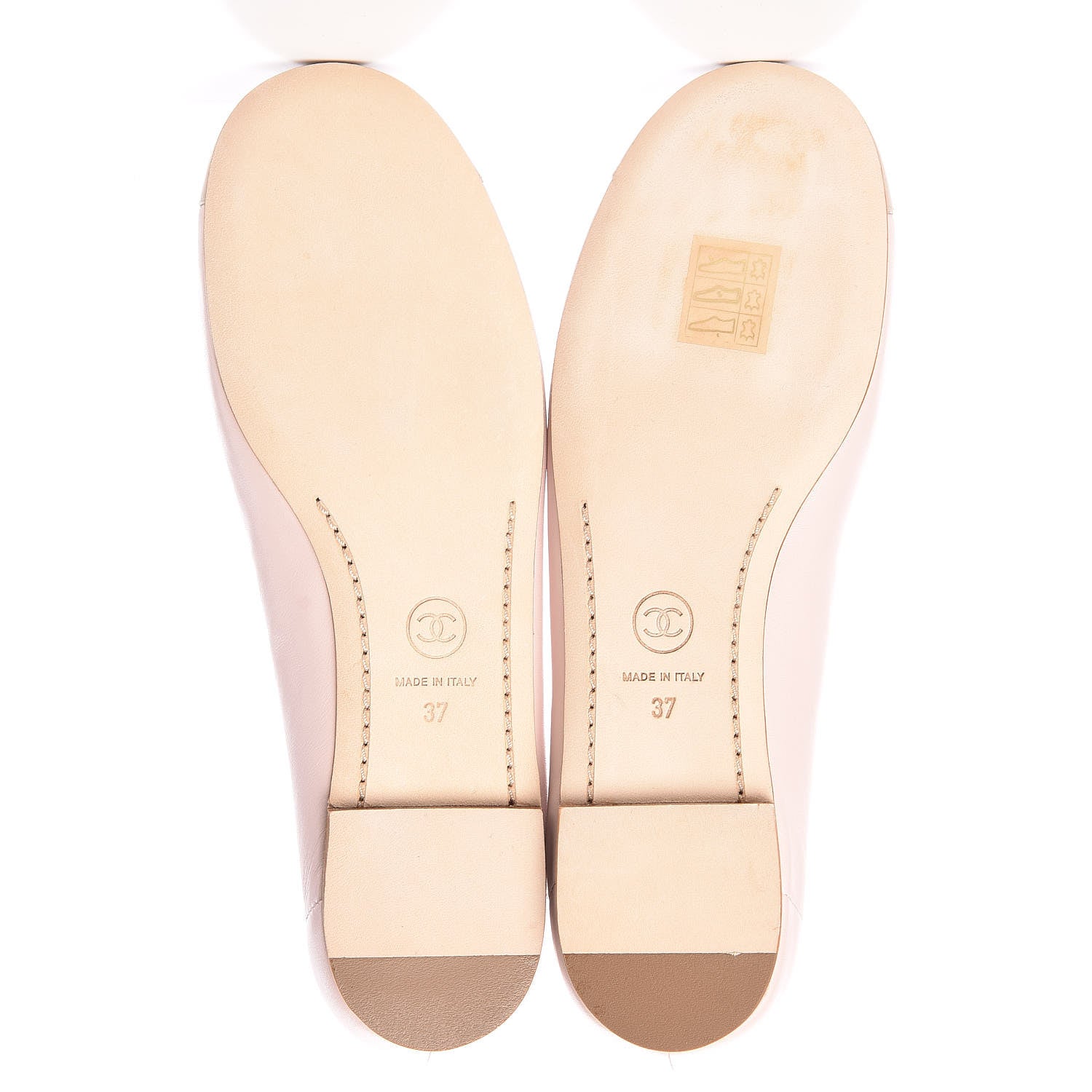 Chanel Lambskin Patent Cap Toe CC Ballerina Flats 37 Rose Clair 5 of 10
