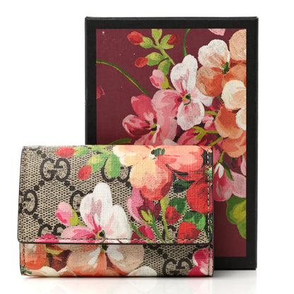 Gucci GG Supreme Monogram Blooms 6 Key Holder Case Beige Multicolor Dry Rose 9 of 9