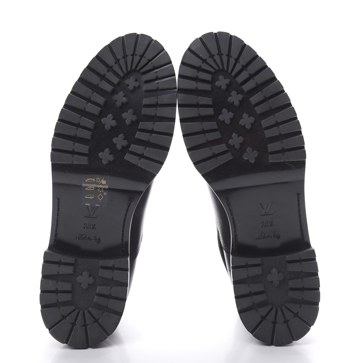 Louis Vuitton Calfskin Monogram Discovery Flat Ankle Boots 38.5 Black 5 of 8