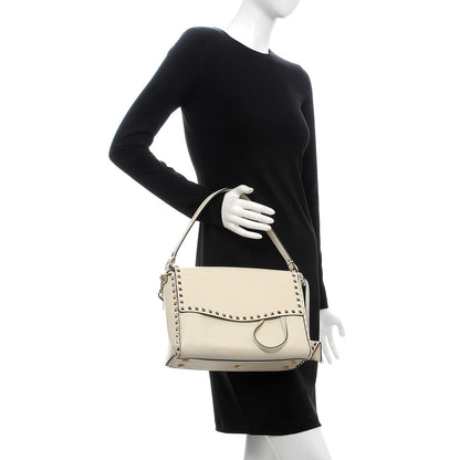 Valentino Garavani Vitello Rockstud Top Handle Shoulder Bag Ivory 2 of 10