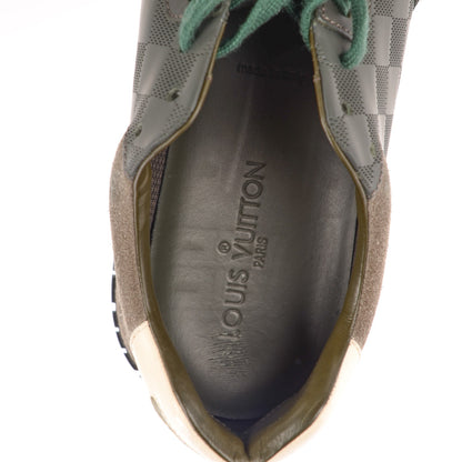 Louis Vuitton Suede Damier Run Away Sneakers 38.5 Vert 8 of 8