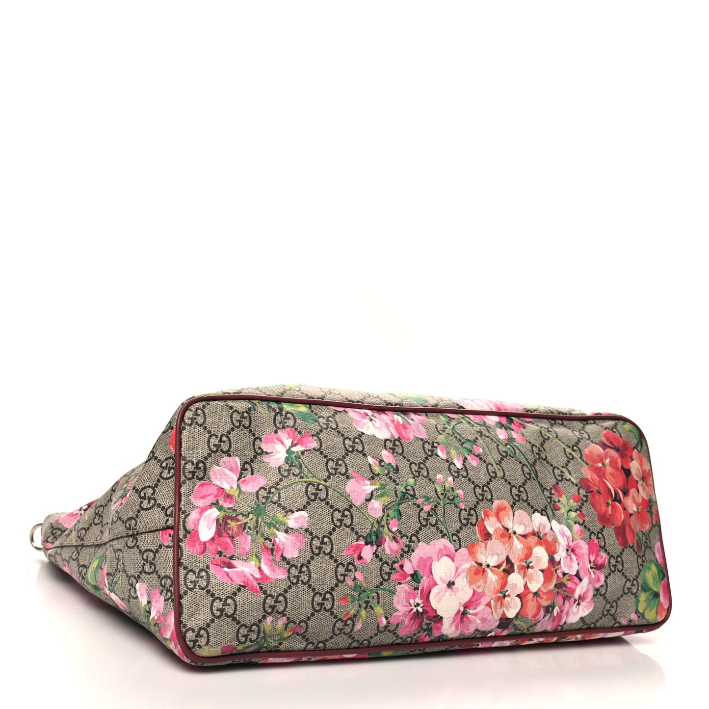 Soft GG Supreme Monogram Blooms Medium Crossbody Tote Beige Multicolor Dry Rose