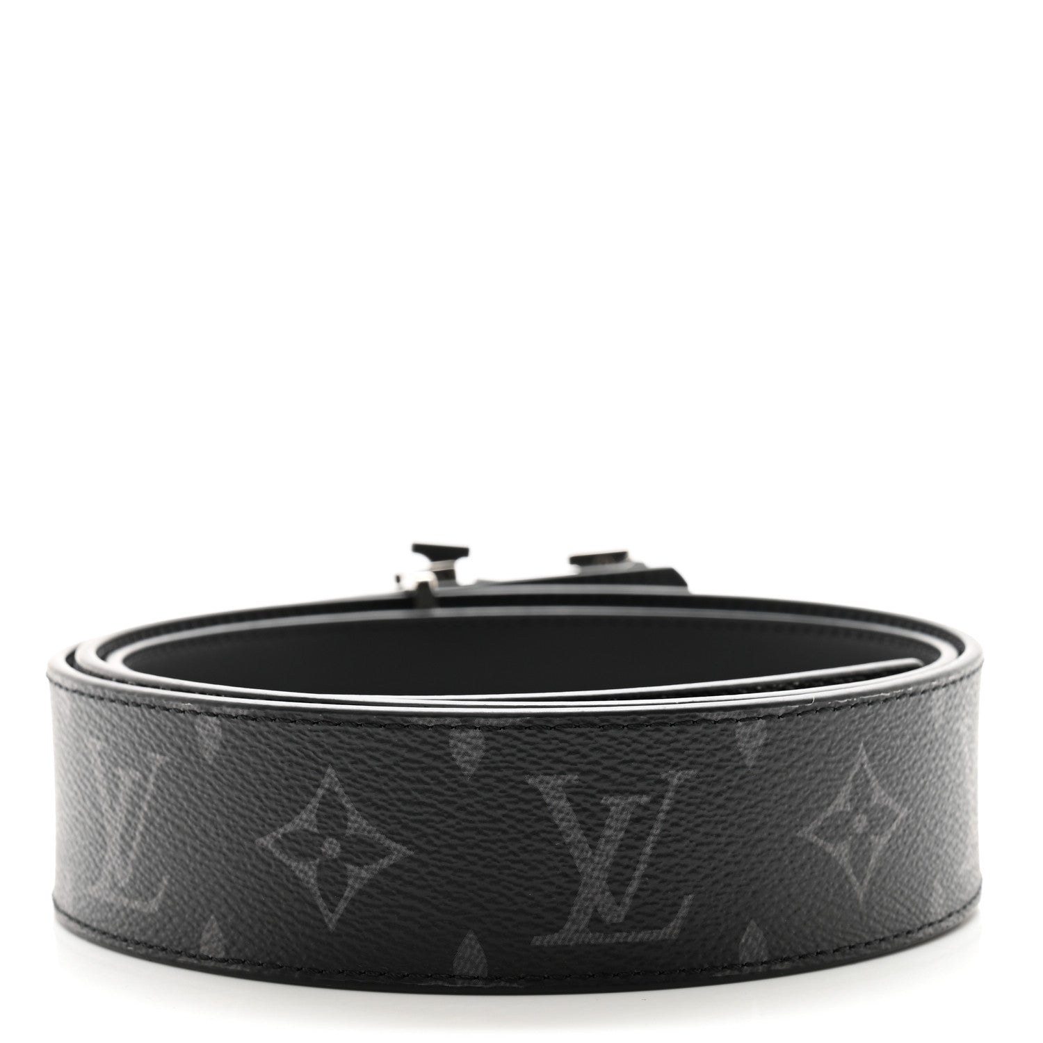 Louis Vuitton Calfskin Monogram Eclipse 40mm Shake LV Initiales Reversible Belt 100 40 2 of 7