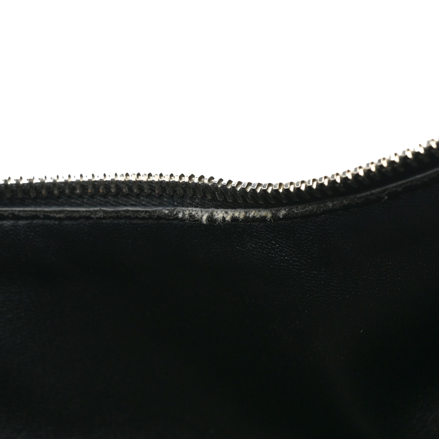 Smooth Calfskin Small Moon Cut Out Shoulder Bag Black