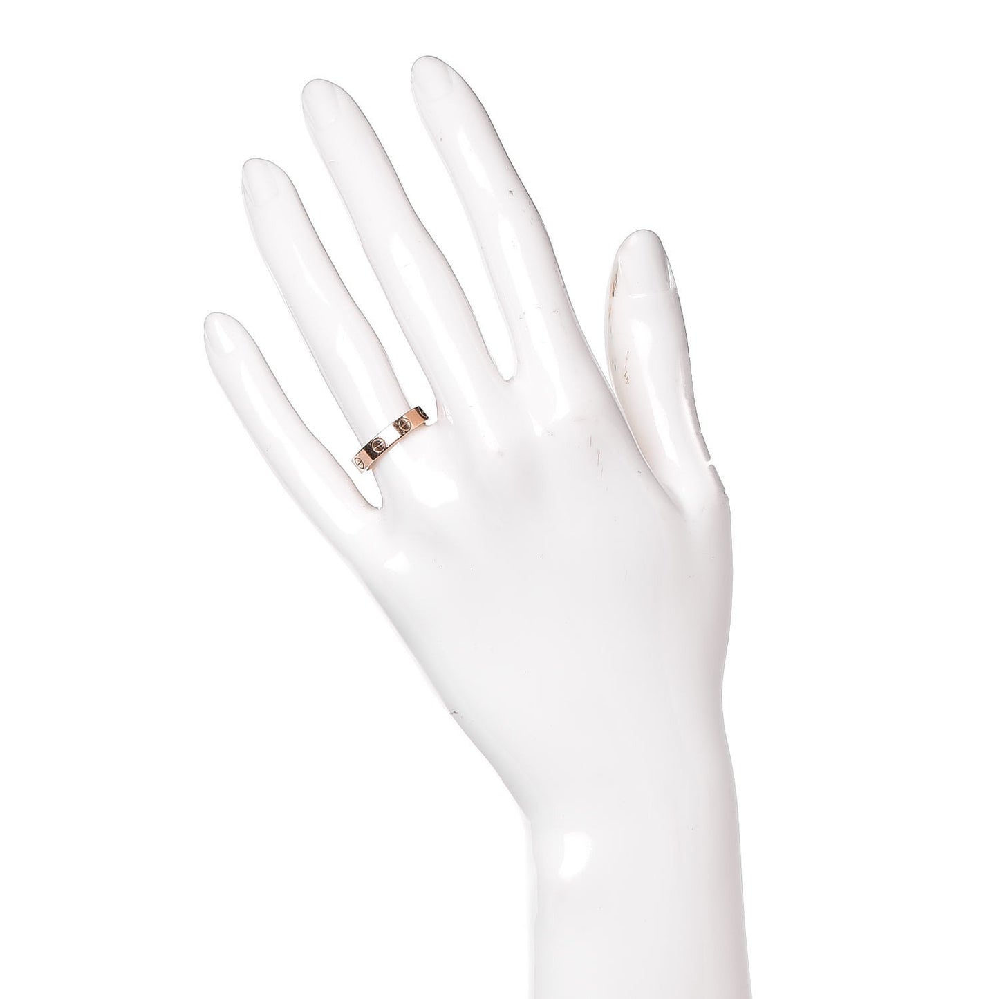 18K Pink Gold 3.5mm LOVE Wedding Band Ring 49 4.75