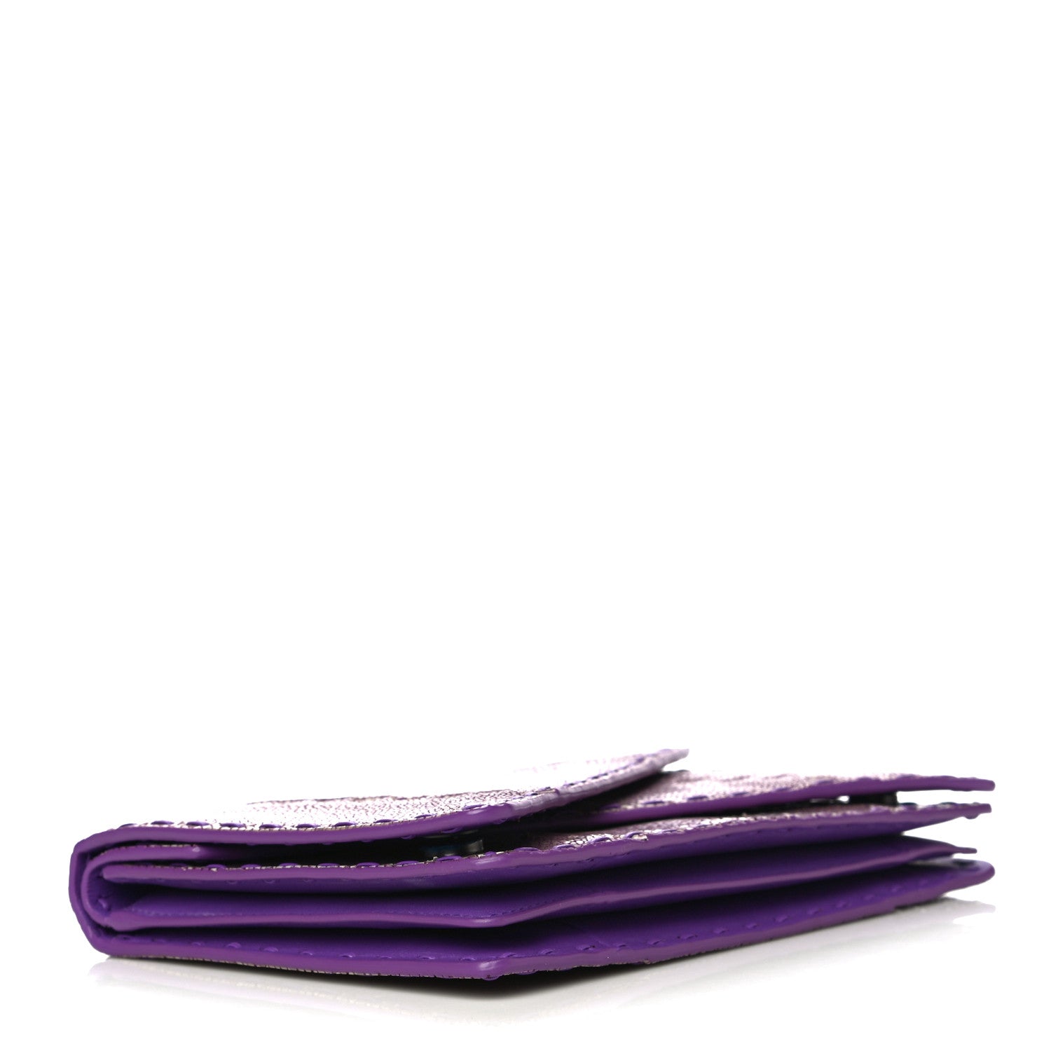 Bottega Veneta Stingray Piano Crisscross Clutch Purple 4 of 15
