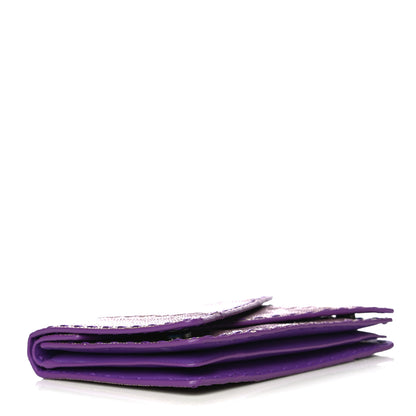 Bottega Veneta Stingray Piano Crisscross Clutch Purple 4 of 15