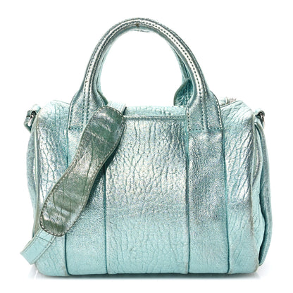 Alexander Wang Metallic Pebbled Lambskin Lambskin Rocco Teal Silver Hardware 1 of 11
