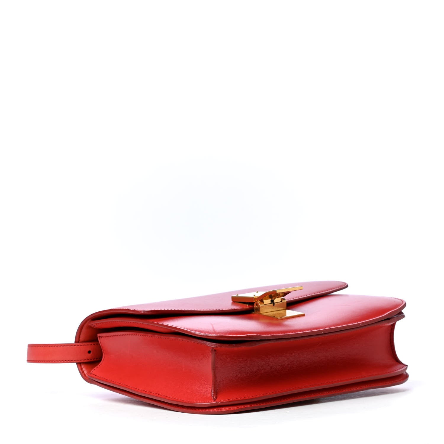 Celine Box Calfskin Medium Classic Box Flap Bag Red 5 of 14