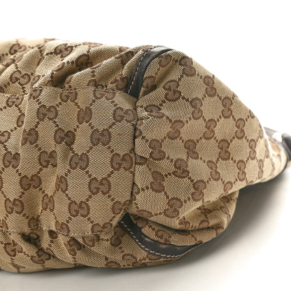 Gucci Monogram Large D Gold Hobo Dark Brown 10 of 13