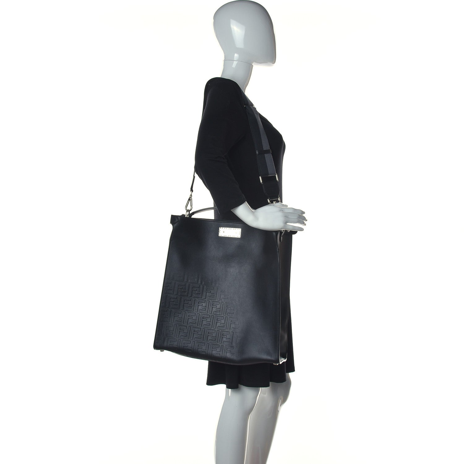 Fendi Vitello Grace FF Gradient Embossed Peekaboo X-Lite Fit Black 2 of 14