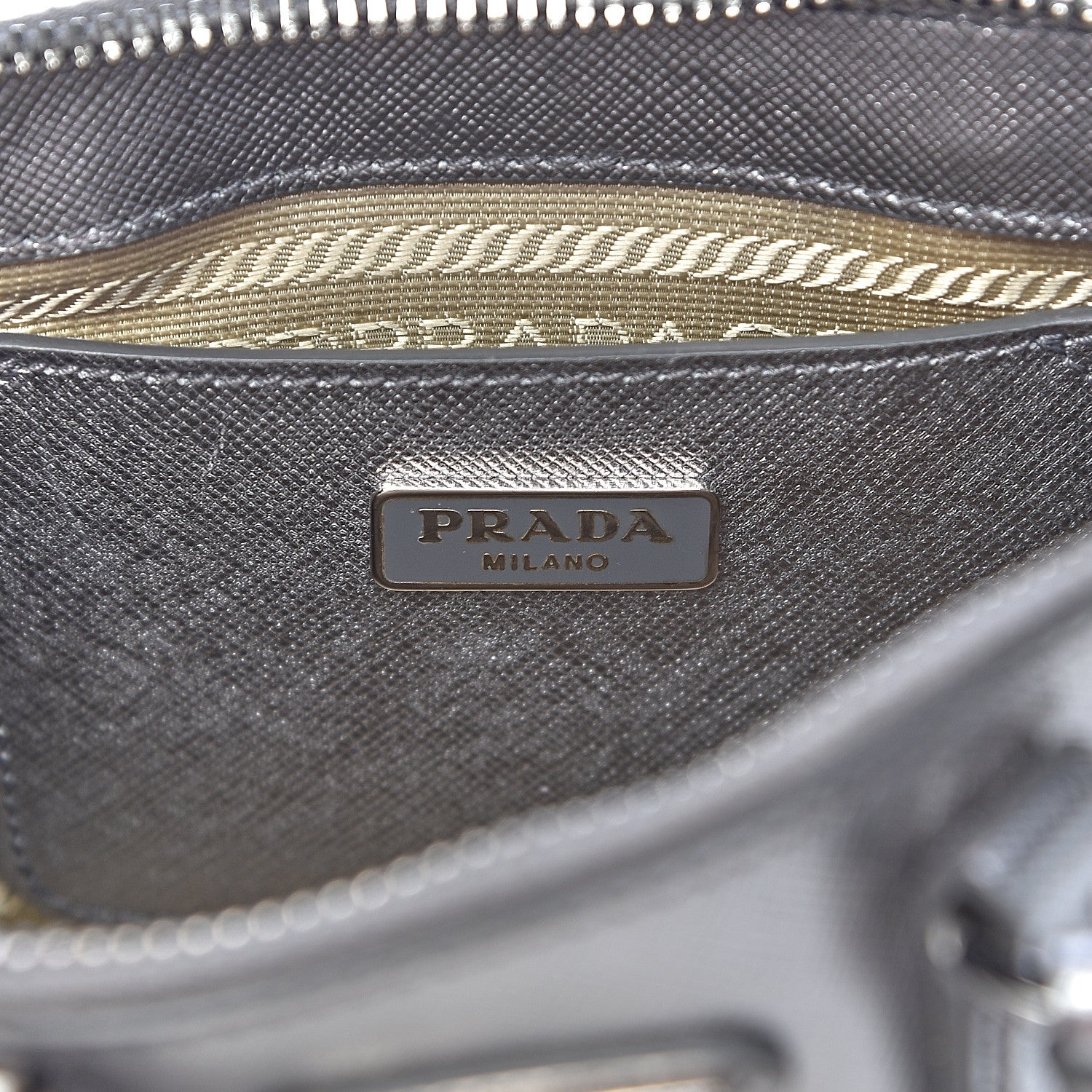 Prada Saffiano Lux Mini Promenade Tote Cromo 6 of 9