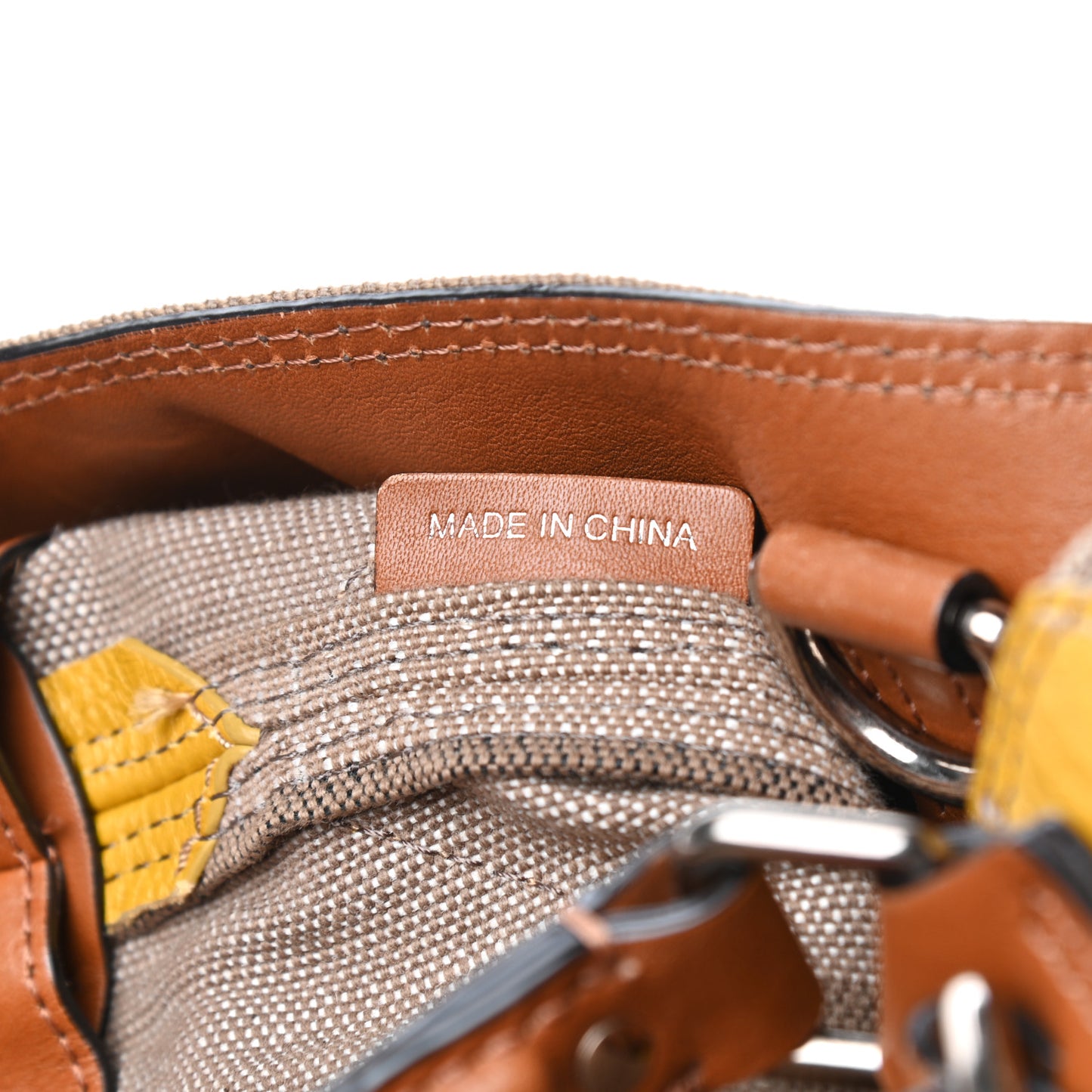 Canvas Mega Check Calfskin Chevron Medium Hobo Multicolor
