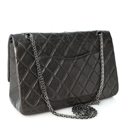 Chanel Metallic Aged Calfskin Quilted 2.55 Reissue 227 Flap Dark Grey 3 of 10