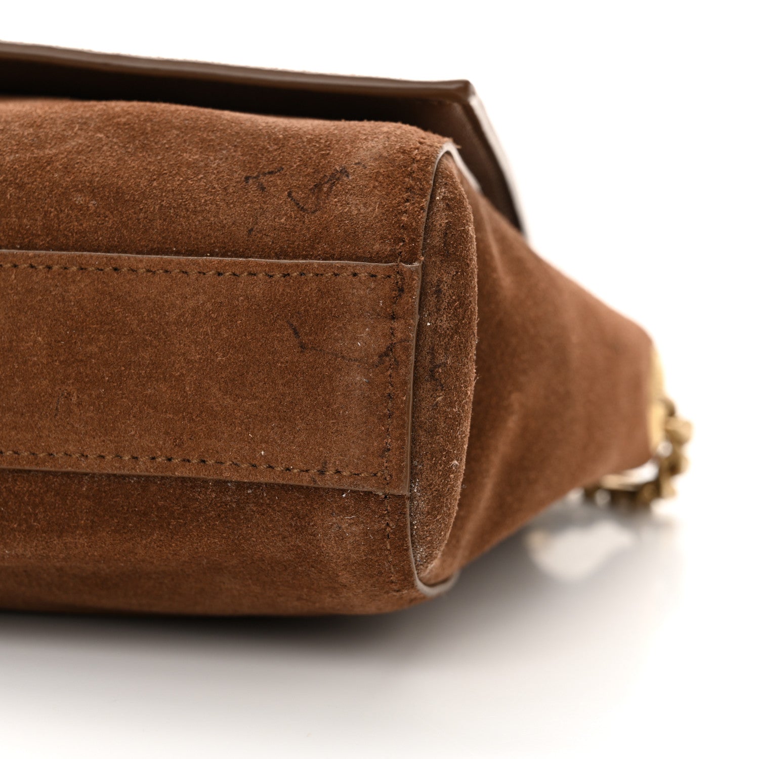 Saint Laurent Calfskin Monogram Large Kate Satchel Brown 12 of 16