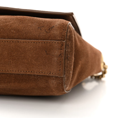 Saint Laurent Calfskin Monogram Large Kate Satchel Brown 12 of 16