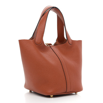 Hermes Taurillon Clemence Picotin Lock 18 PM Cuivre 3 of 9