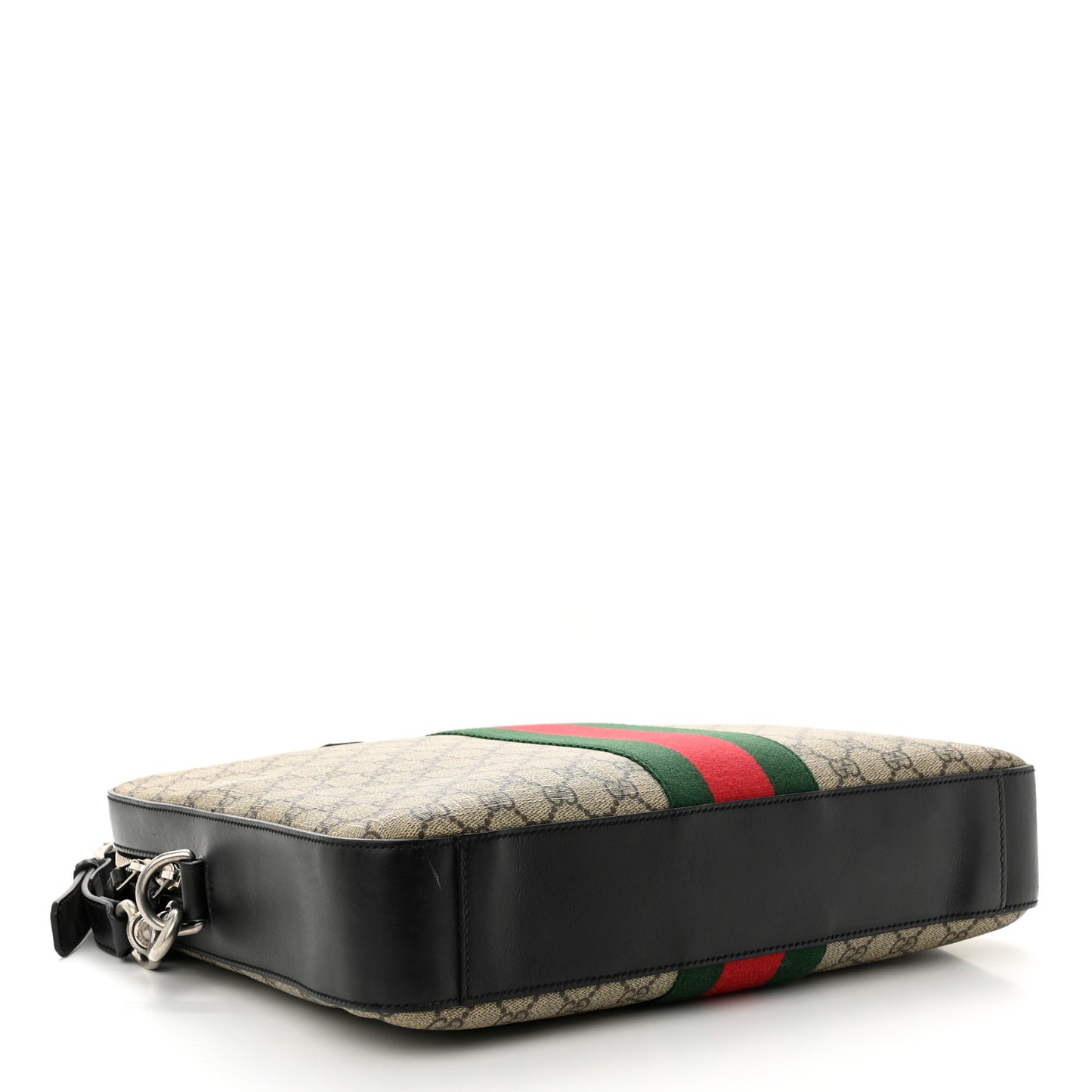 GG Supreme Monogram Web Briefcase Black