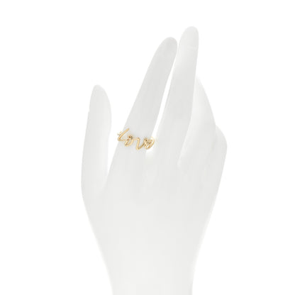 Tiffany 18K Yellow Gold Paloma's Graffiti Love Ring 60 9 2 of 6