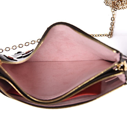 Louis Vuitton Monogram Blooming Flowers Double Zip Pochette 6 of 11
