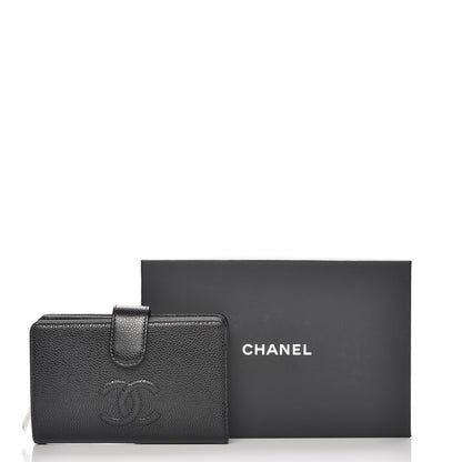 Chanel Caviar Timeless CC Zipped Pocket Wallet Black 9 of 9