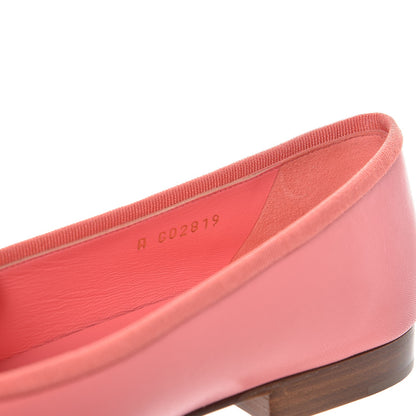 Chanel Goatskin Cap Toe CC Ballerina Flats 38.5 Pink 8 of 9