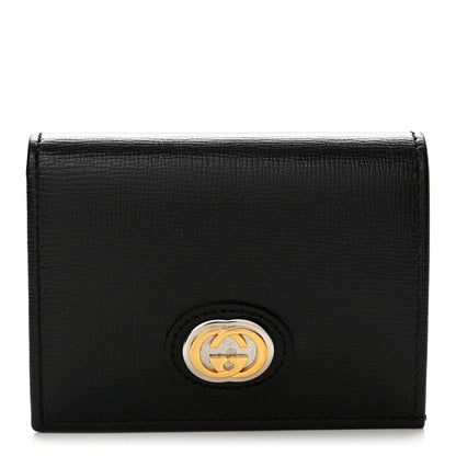 Gucci Azalea Calfskin Marina Card Case Black 1 of 10